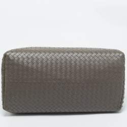 Pre Owned حقيبة يد بوتيغا فينيتا روما متوسطة جلد إنتريشياتو بيج