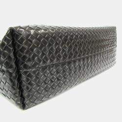 Bottega Veneta Intrecciato Leather Handbag Black