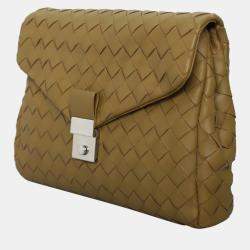 Bottega Veneta Intrecciato Flap Push-lock Clutch Bag