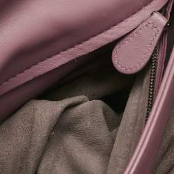 Pre Owned Bottega Veneta Pink Intrecciato Leather Small Olimpia Shoulder Bag