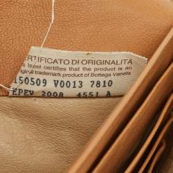 Bottega Veneta Brown Intrecciato Leather Flap Continental Wallet