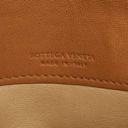 Bottega Veneta Brown Intrecciato Leather Flap Continental Wallet