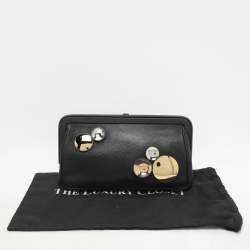 Bottega Veneta Black Leather Embellished Clutch