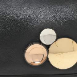 Bottega Veneta Black Leather Embellished Clutch