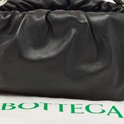 Pre Owned Bottega Veneta Black Leather The Chain Pouch Bag