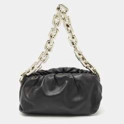 Bottega Veneta Black Leather The Chain Pouch Bag