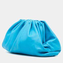 Bottega Veneta Blue Lambskin The Pouch