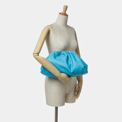 Bottega Veneta Blue Lambskin The Pouch