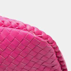 Bottega Veneta Pink Medium Nappa Intrecciato Veneta Hobo