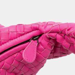 Bottega Veneta Pink Medium Nappa Intrecciato Veneta Hobo