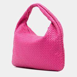 Bottega Veneta Pink Medium Nappa Intrecciato Veneta Hobo