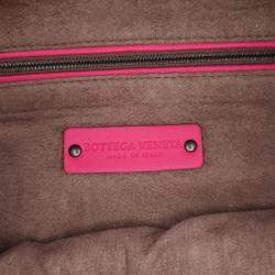 Bottega Veneta Pink Medium Nappa Intrecciato Veneta Hobo