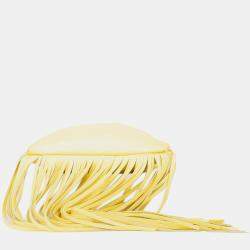 Bottega Veneta Yellow Lambskin The Fringe Pouch