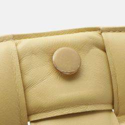 Bottega Veneta Yellow Nappa Intrecciato Padded Chain Cassette Satchel
