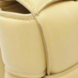 Bottega Veneta Yellow Nappa Intrecciato Padded Chain Cassette Satchel