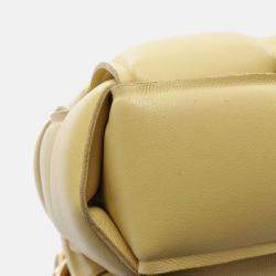 Bottega Veneta Yellow Nappa Intrecciato Padded Chain Cassette Satchel