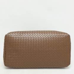 Pre Owned Bottega Veneta Beige Intrecciato Leather Medium Roma Tote