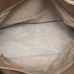 Pre Owned Bottega Veneta Beige Intrecciato Leather Medium Roma Tote