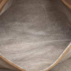 Pre Owned Bottega Veneta Beige Intrecciato Leather Medium Roma Tote