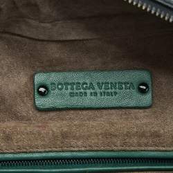 Pre Owned Bottega Veneta Green/Black Intrecciato Leather and  Karung Chain Tote