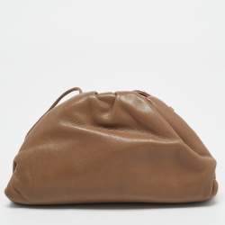 Pre Owned Bottega Veneta Brown Leather Mini The Pouch Bag