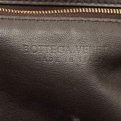 Pre Owned حقيبة بوتيغا فينيتا باوليتو جلد انتريتشياتو بنية شكولاتة متوسطة الحجم