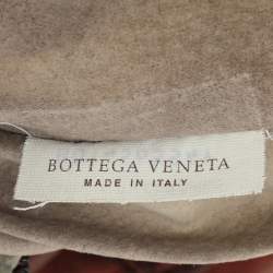 Pre Owned حقيبة هوبو بوتيغا فينيتا إنتريتشياتو جلد أحمر آجري مدرجة