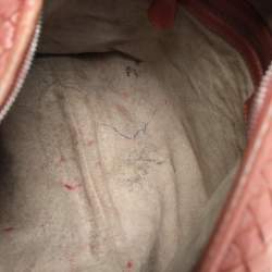 Pre Owned حقيبة هوبو بوتيغا فينيتا إنتريتشياتو جلد أحمر آجري مدرجة