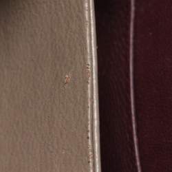 Pre Owned Bottega Veneta Burgundy Intrecciato Leather Zip Around Continental Wallet