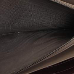 Pre Owned Bottega Veneta Burgundy Intrecciato Leather Zip Around Continental Wallet