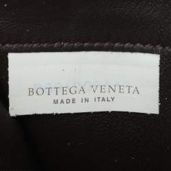 Pre Owned Bottega Veneta Lemon Washed Intrecciato Karung Leather Zip Around Wallet