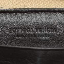 Pre Owned Bottega Veneta Lemon Washed Intrecciato Karung Leather Zip Around Wallet