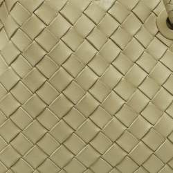 مملوكة مسبقًا حقيبة يد بوتيغا فينيتا أنديامو جلد إنتريتشياتو أخضر زيتوني صغيرة