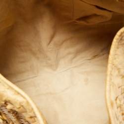 Pre Owned Bottega Veneta Tan Ostrich Oversized Hobo