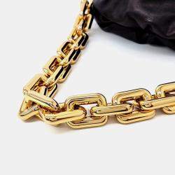 Pre Owned Bottega Veneta Black Leather Chain Shoulder Bag