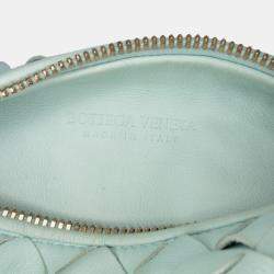 Pre Owned Bottega Veneta Blue Mini Nappa Intrecciato Jodie