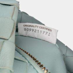 Pre Owned Bottega Veneta Blue Mini Nappa Intrecciato Jodie