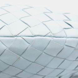Pre Owned Bottega Veneta Blue Mini Nappa Intrecciato Jodie