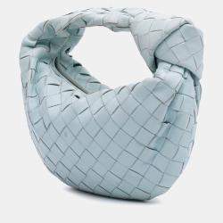 Pre Owned Bottega Veneta Blue Mini Nappa Intrecciato Jodie