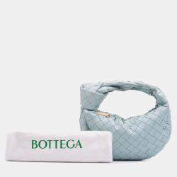 Pre Owned Bottega Veneta Blue Mini Nappa Intrecciato Jodie
