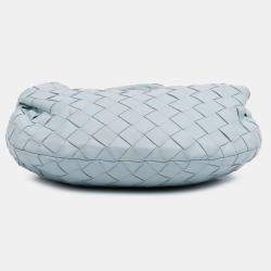Pre Owned Bottega Veneta Blue Mini Nappa Intrecciato Jodie