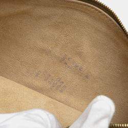 Pre Owned Bottega Veneta Gold Medium Lambskin Intreccio Cabat Tote