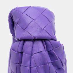 Pre Owned Bottega Veneta Purple Mini Nappa Intrecciato Jodie