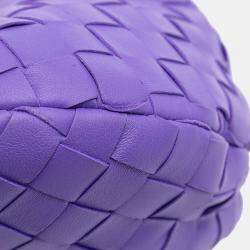 Pre Owned Bottega Veneta Purple Mini Nappa Intrecciato Jodie
