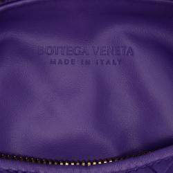 Pre Owned Bottega Veneta Purple Mini Nappa Intrecciato Jodie