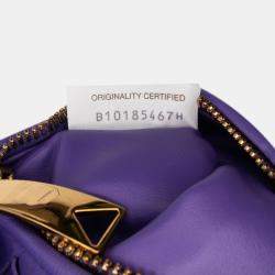 Pre Owned Bottega Veneta Purple Mini Nappa Intrecciato Jodie