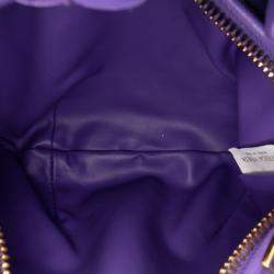 Pre Owned Bottega Veneta Purple Mini Nappa Intrecciato Jodie