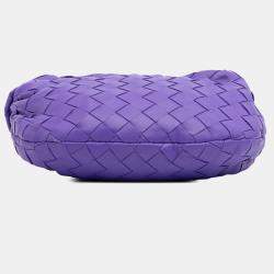 Pre Owned Bottega Veneta Purple Mini Nappa Intrecciato Jodie