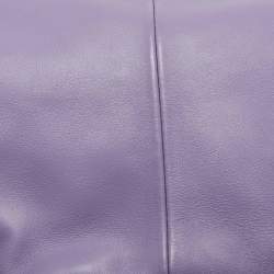 Pre Owned Bottega Veneta Purple Leather Mini Double Knot Clutch Bag