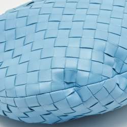 Pre Owned حقيبة بوتيغا فينيتا جودي جلد إنتريشياتو أزرق فاتح صغيرة